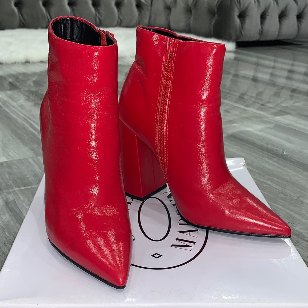 Steve Madden Bold Red Heeled Boots